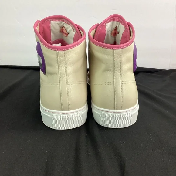 French Kiss by Donald Brooks Pink and Purple Sporty High-Top Sneakers, Men's 11 - Picture 7 of 10